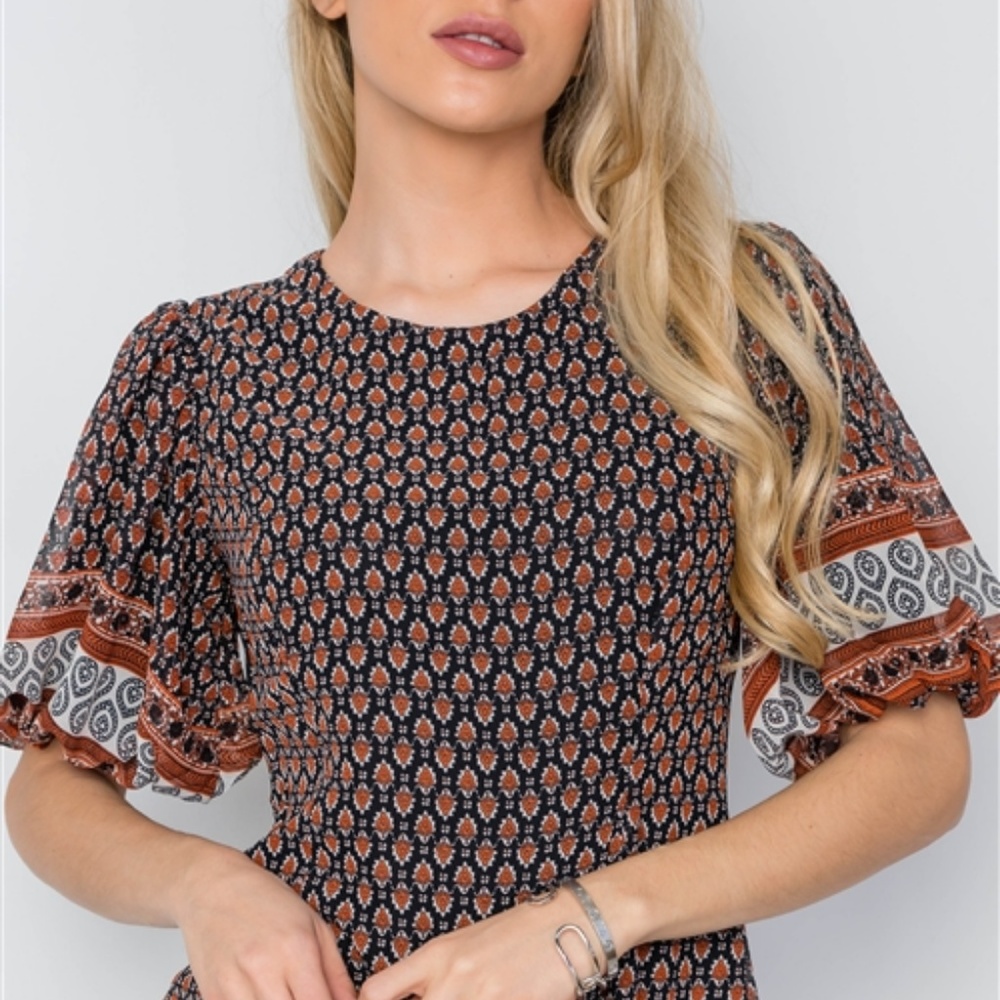 MULTI PRINT SWING DRESS - Picture 4 of 5